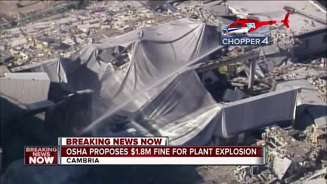 Officials say company should pay $1.8 million for plant explosion