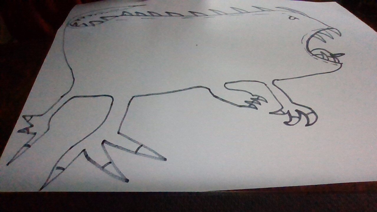 how to draw a dinosaur