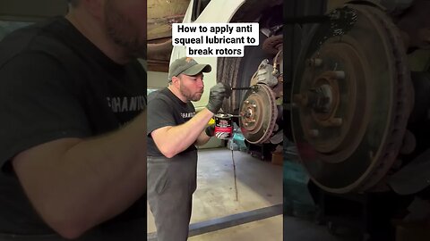 How to apply anti squeal rotor lubricant #shorts #cars #automotive #mechanic #technician