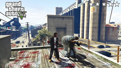 GTA 5 - Franklin and Lamar's FIVE STAR COP BATTLE (GTA V Funny Moment)