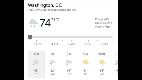 DC Thu, 9 PM, LIGHTING AND THUNDERSTORMS...