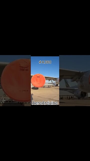 Huge #A380 Trent Engines Covered Inspection #Flying #Aviation #AeroArduino