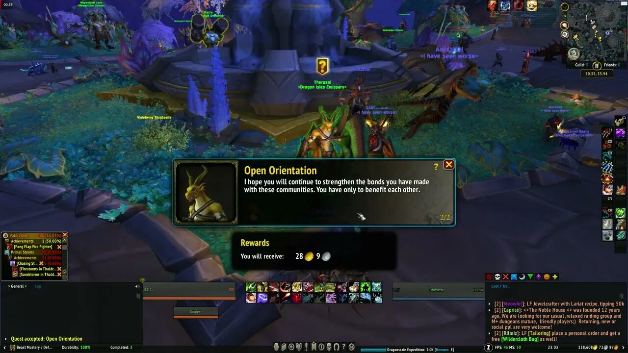 World of Warcraft Dragonflight Open Orientation