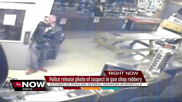 Police searching for metro Detroit gun store robbery suspect