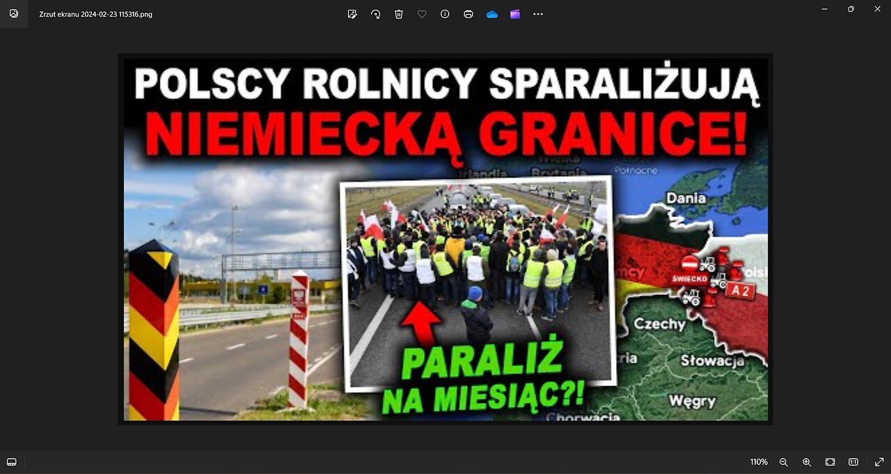 WŚCIEKLI ROLNICY ZABLOKUJĄ GRANICE Z NIEMCAMI! - nowa blokada