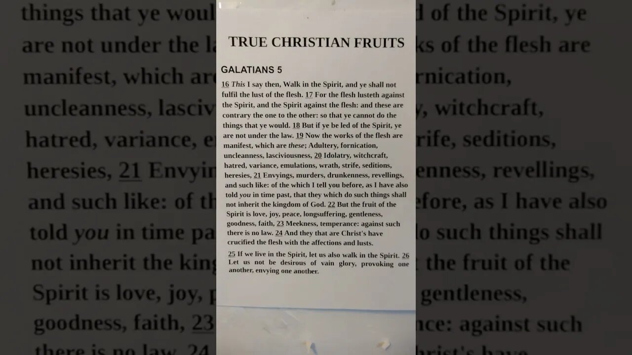 True Christian Fruits