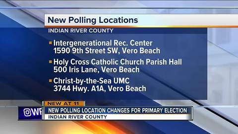 New polling location changes for primary election in Indian River County