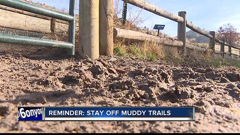 Stay off Muddy trails