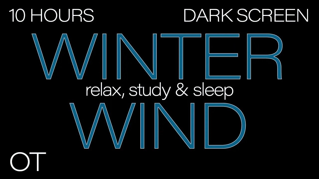 Winter Wind Black Screen Sleep Sounds | Relaxing | Studying | DARK SCREEN | Real Storm Sounds