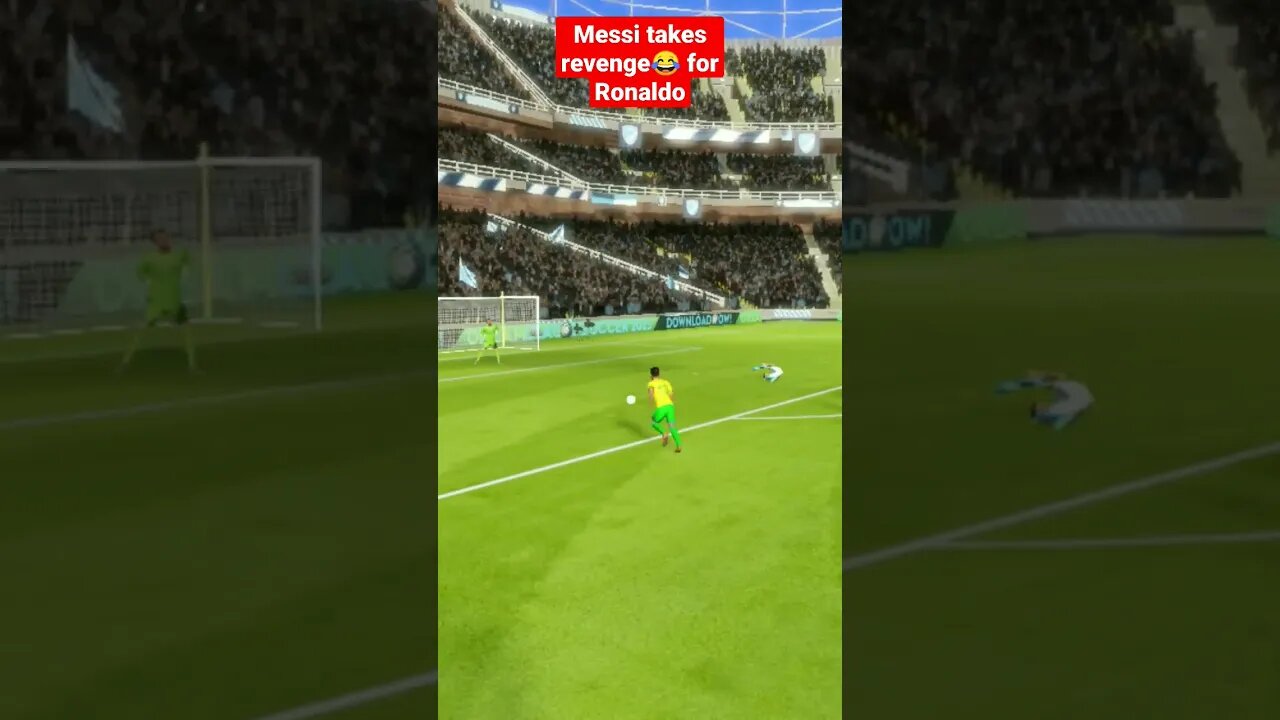 DLS 23 MESSI TAKES REVENGE FOR RONALDO FUNNY VIDEO 😂😂 #dls23 #messi #shorts #ronaldo