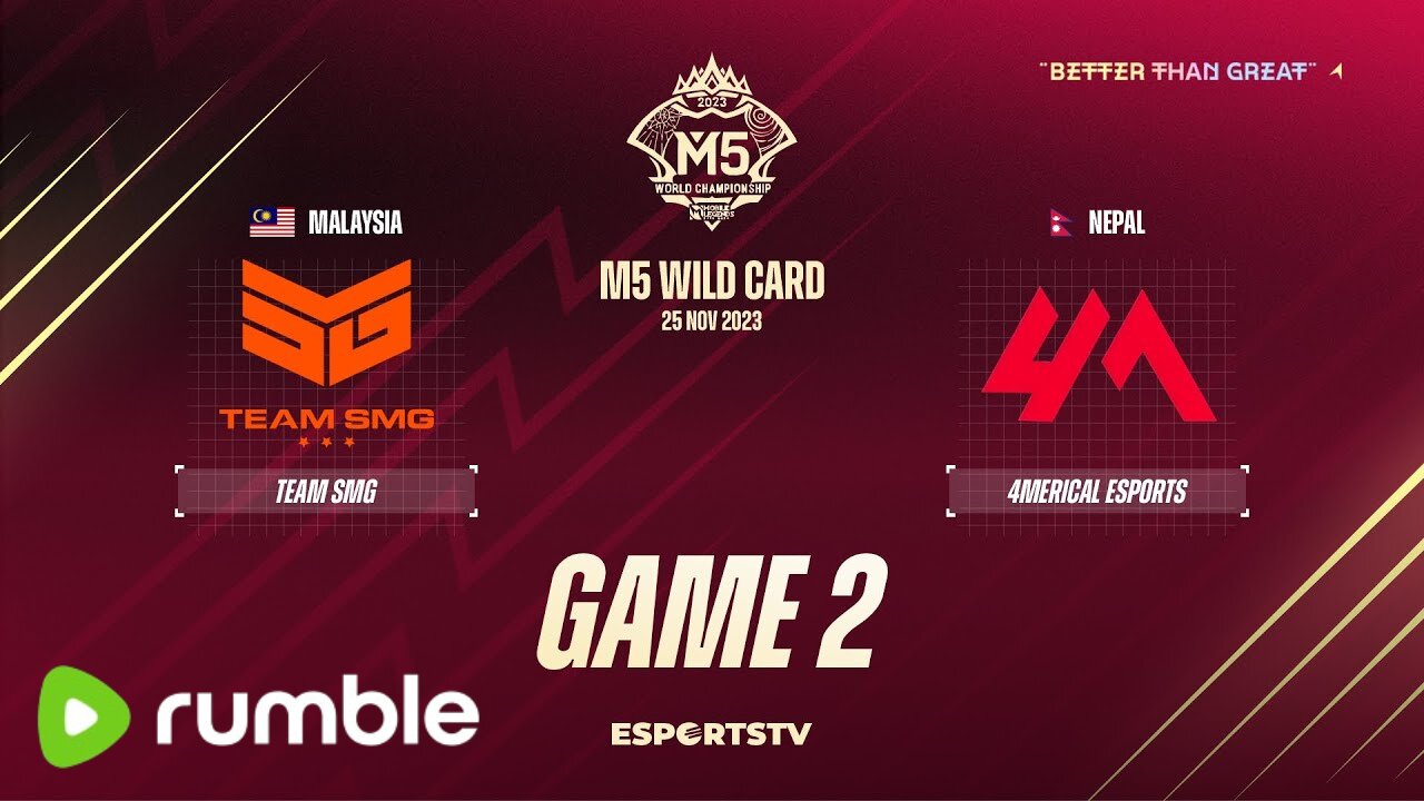 M5 Wild Card Day 3 | TEAM SMG VS 4MERICAL ESPORTS | GAME 2 | Mobile Legend Championship 2023