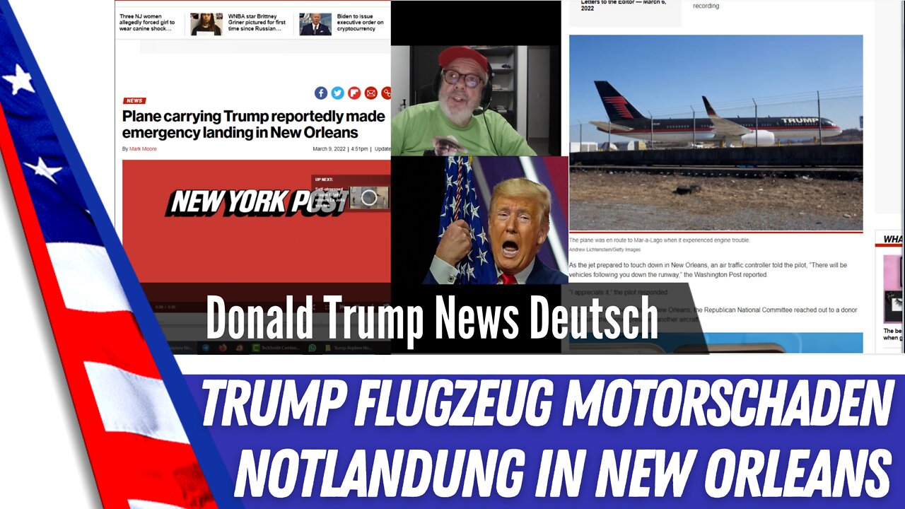 Trump Airplane muss in New Orelans notlanden.