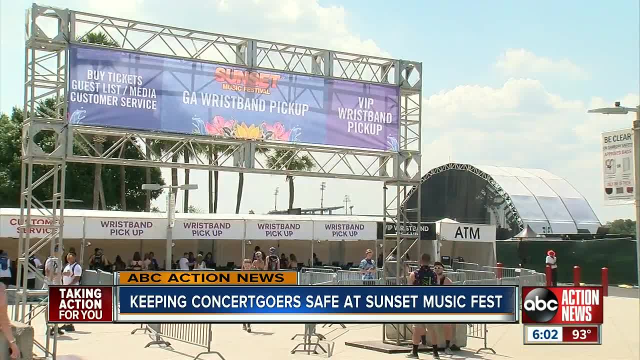 Keeping concert goers safe at Sunset Music Festival