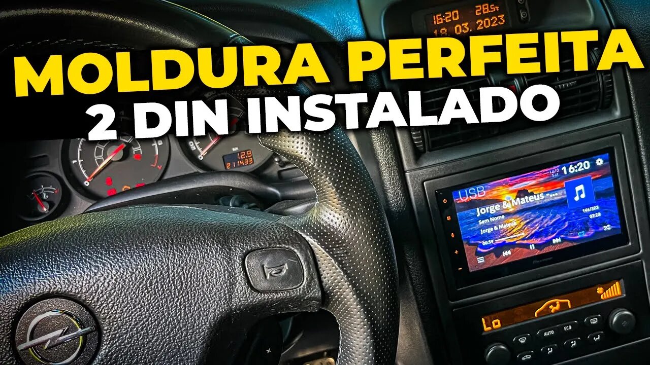 2DIN TOP COM MOLDURA TOP NO CHEVROLET ASTRA!