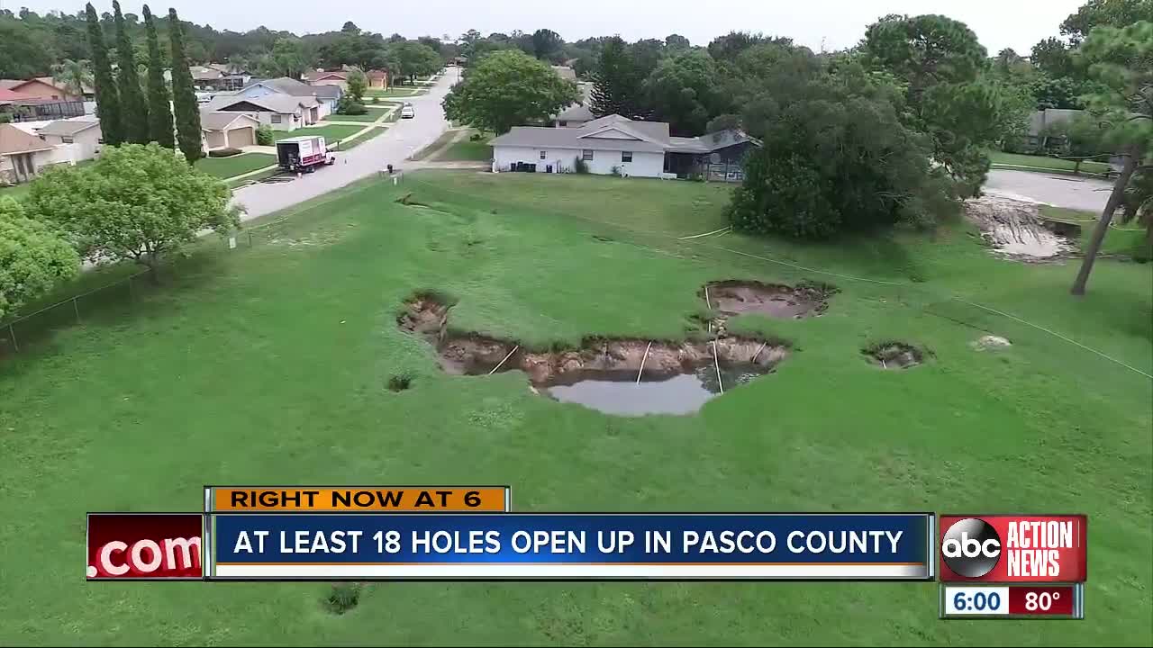 More than a dozen depressions open up in Pasco community