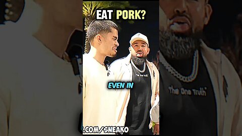 😲⛔ Jesus never ate PORK 🐷❗Sneakö Shocked!! #shorts