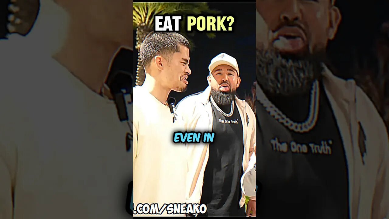 😲⛔ Jesus never ate PORK 🐷❗Sneakö Shocked!! #shorts