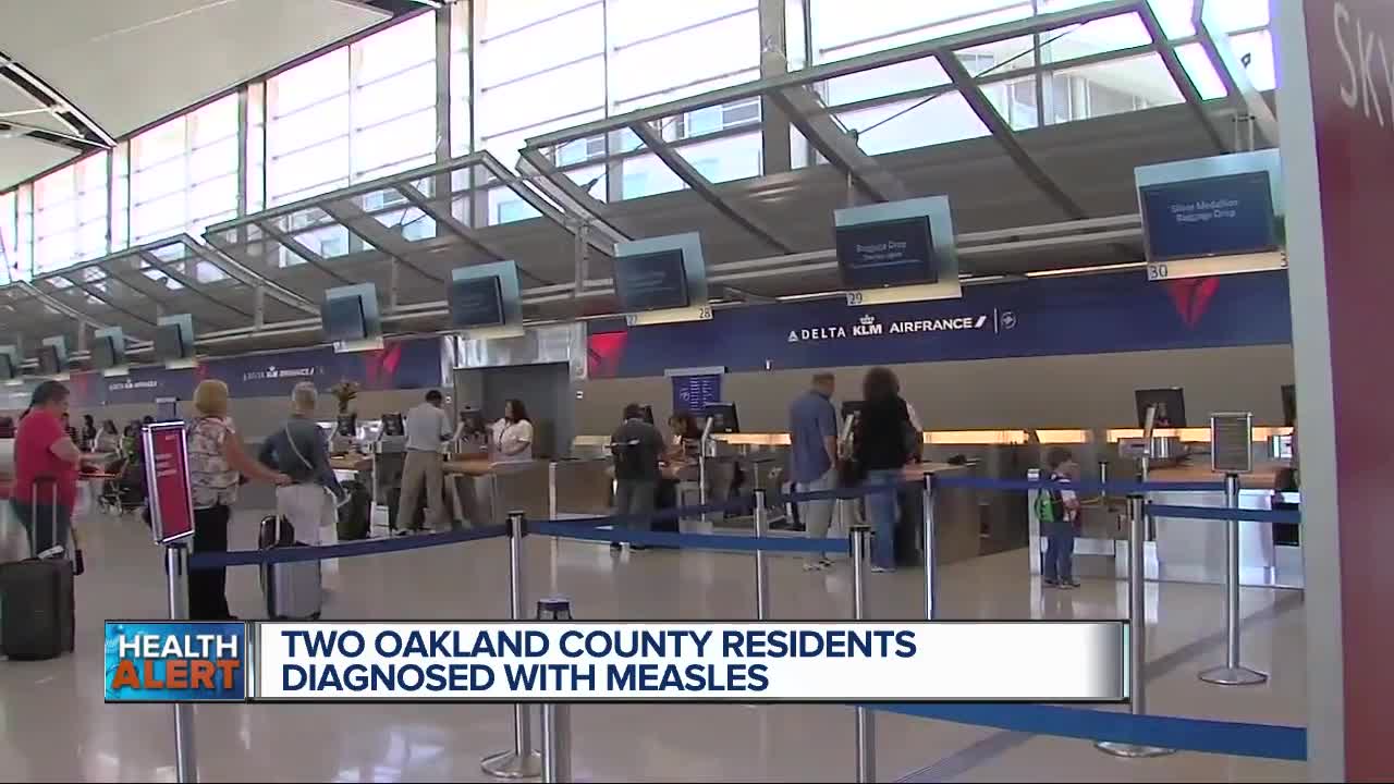 2 measles cases confirmed in Oakland County, detected at Detroit Metro Airport