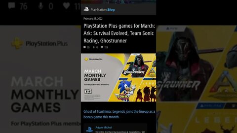 PS Plus Games March 2022 #shorts