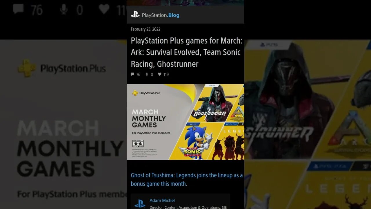 PS Plus Games March 2022 #shorts