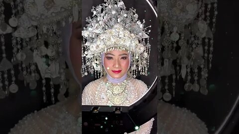 Pengantin Tampak Cantik Dengan Busana adat Palembang #shorts #short #shortvideo