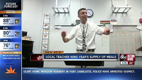 Largo teacher wins free meals for a year thanks to students' Treat Your Teacher nomination