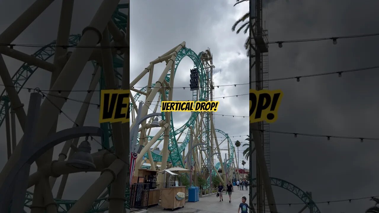 This Coaster Has A VERTICAL DROP! #shorts