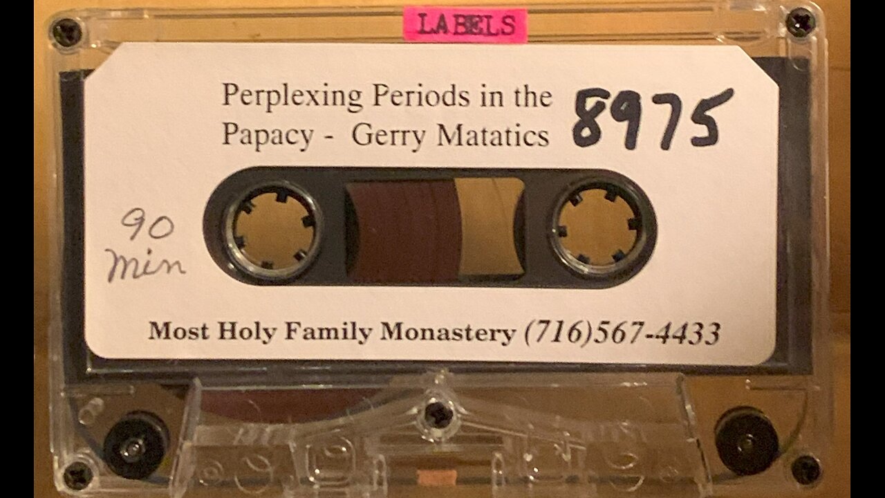 Dr Gerry Matatics "Perplexing Periods in the Papacy," (Audio pt. 1)