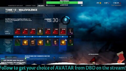 Free DBD avatar if when U help defeat a boss in my stream!