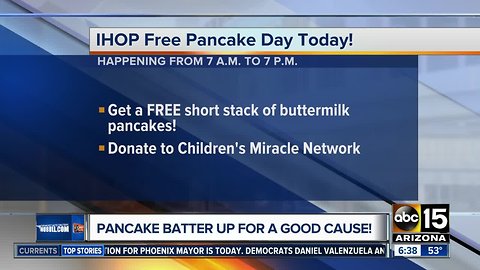 FREE pancakes on Tuesday at IHOP and a chance to give back
