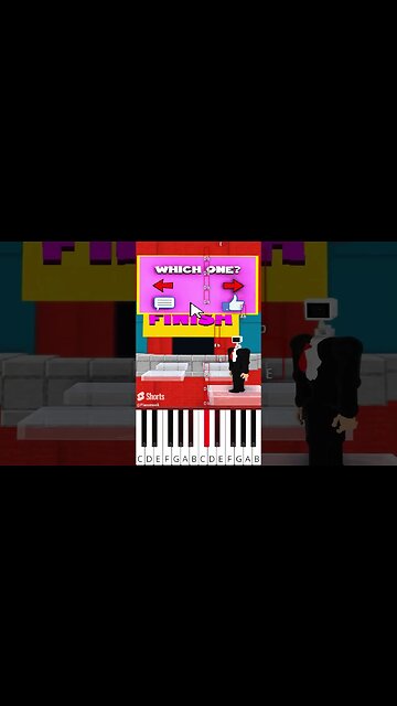 Help the Cameraman Win the Squid Skibidi Game (@BigTastyAnimations) - Octave Piano Tutorial