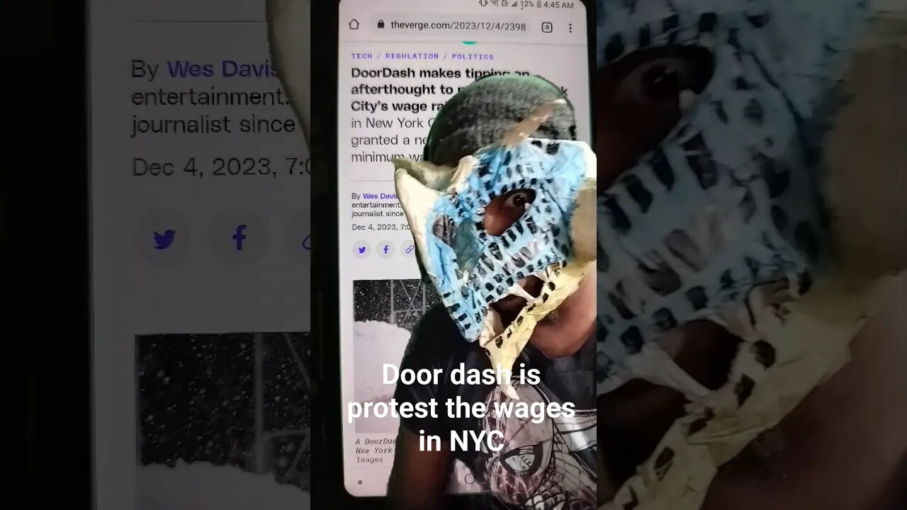 Dragonhead Mask 2 talks of the new wage protest in Door dash #doordash #nyc