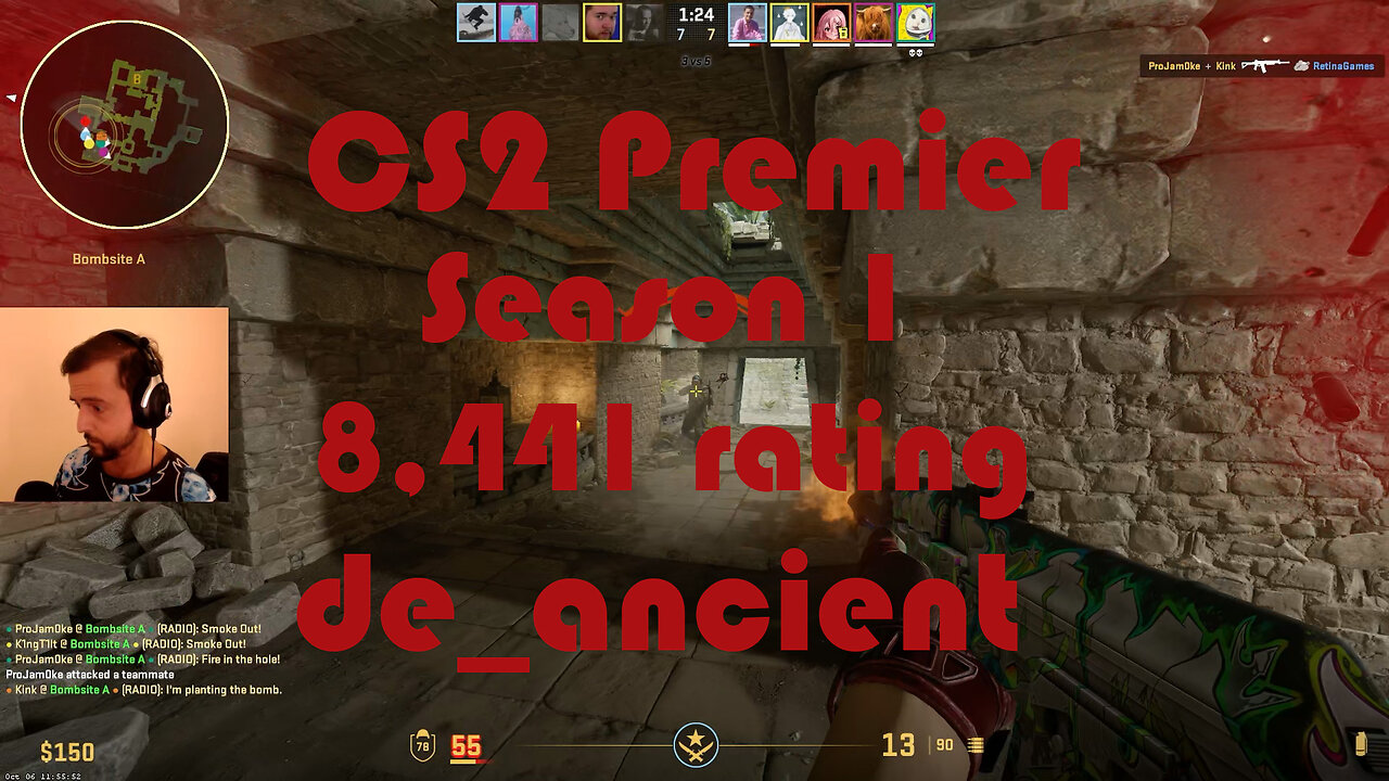 CS2 Premier Matchmaking - Season 1 - 8,441 Rating - de_ancient