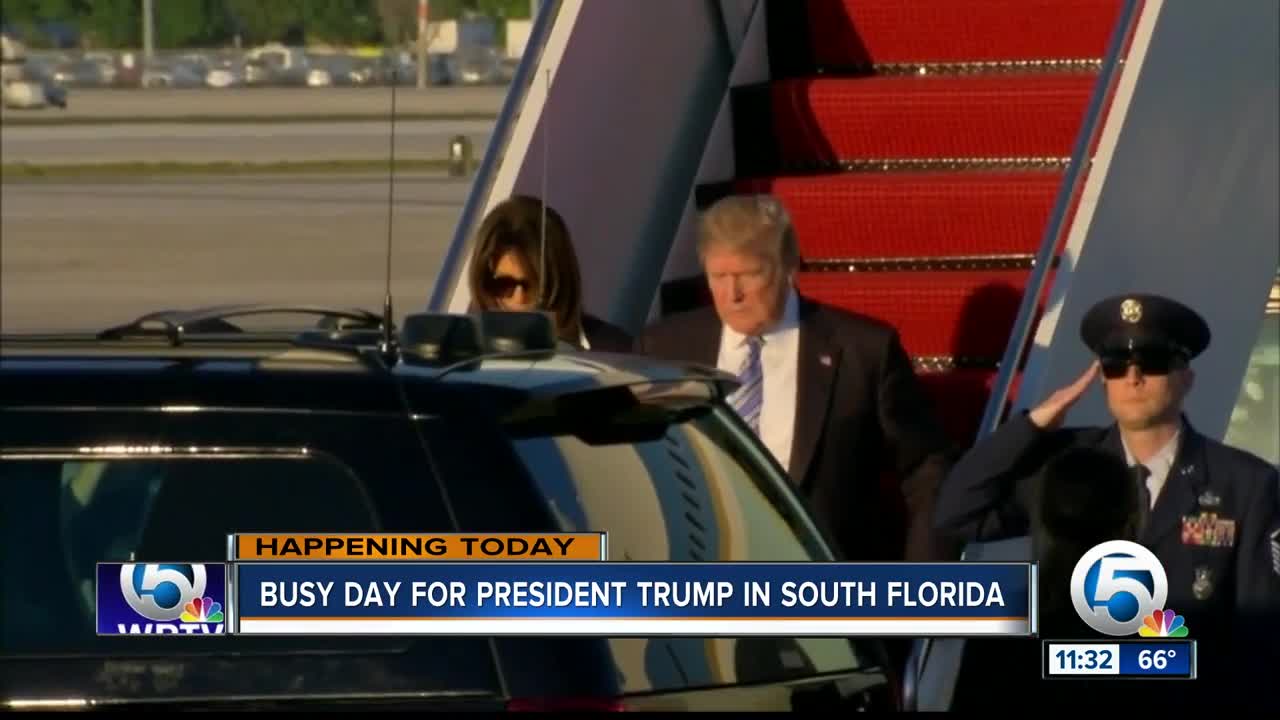 NOW: President Trump en route to South Florida to meet with Caribbean leaders at Mar-a-Lago