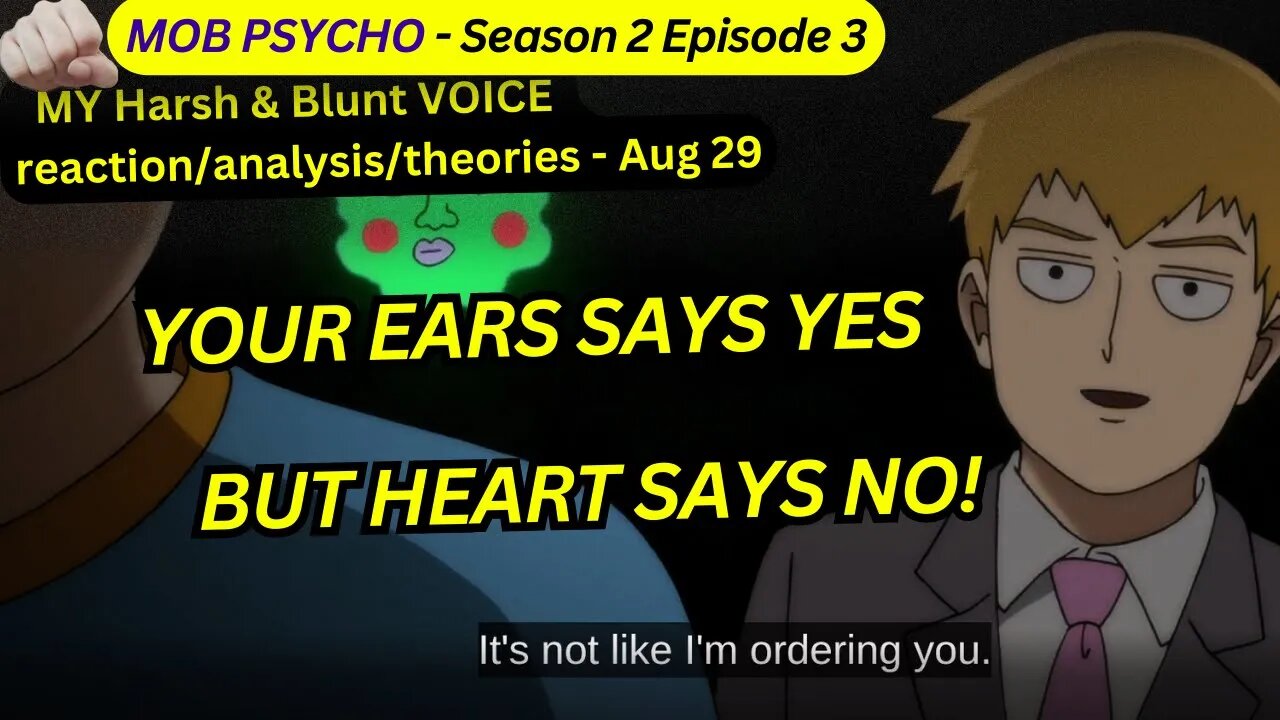 mob psycho reaction harsh&blunt s2 episode 3 voice