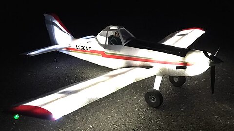 E-Flite Brave Night Flyer 1.2M BNF Basic RC Plane - First Night Flight