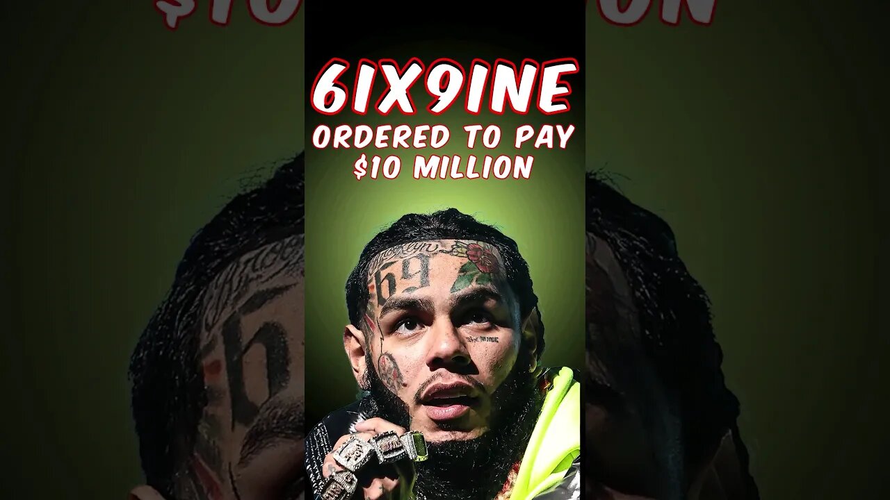 6ix9ine Ordered to Pay $10 Million for Assault Woman Asks Court to Seize His Income #shorts #hiphop