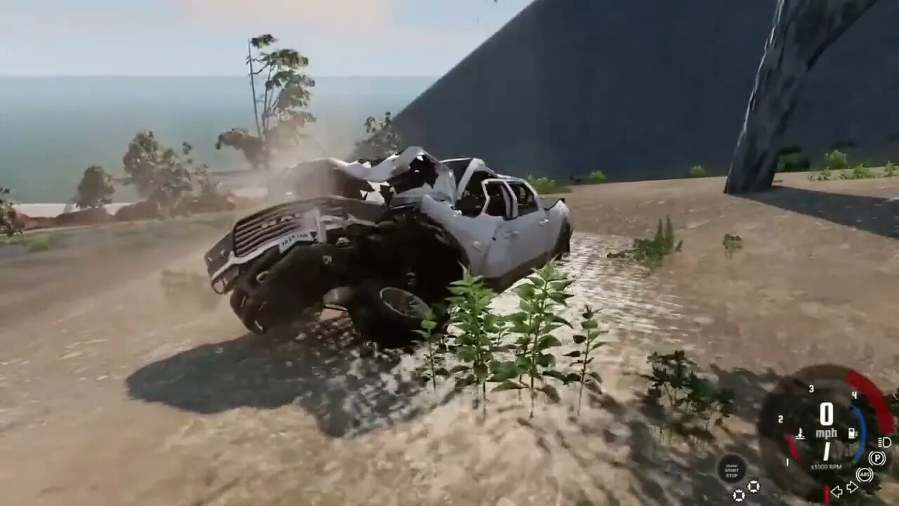 Ford VS Ram Trucks Race & Crash Down a Mountain in BeamNG Drive Mods!