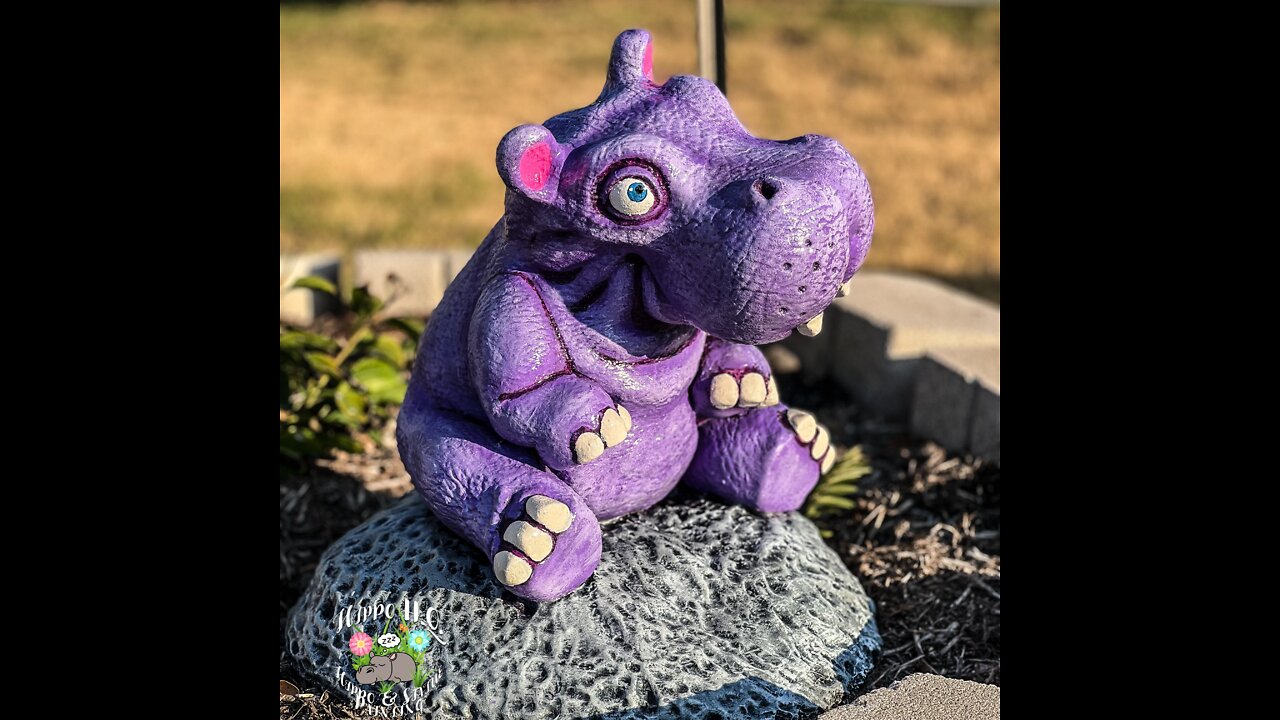 Gray & Purple Hippo