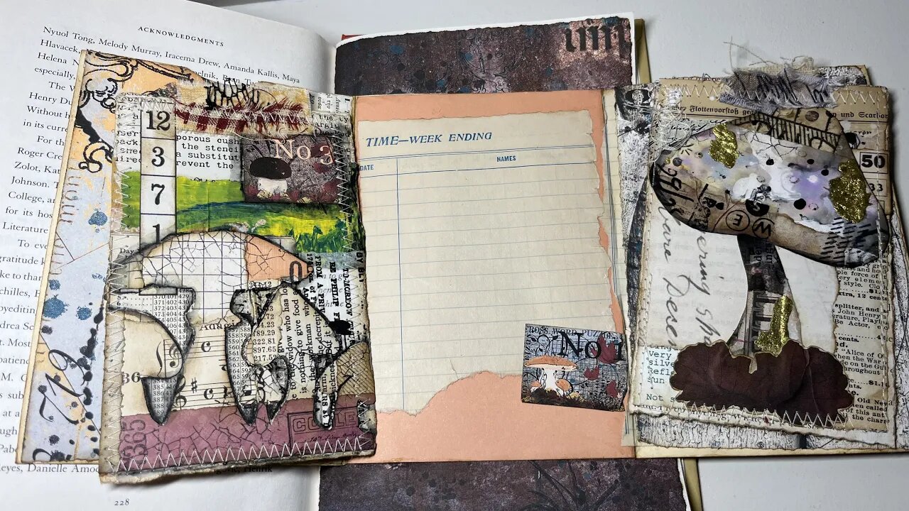 Fall Mushrooms Altered Book Part #9