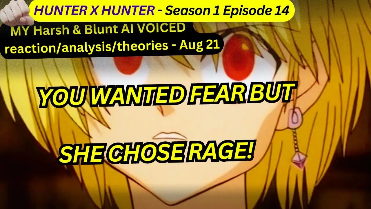 hunter x hunter reaction harsh&blunt s1 episode 14 voice