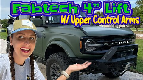 Fabtech 4″ Uniball Upper Control Arm Lift Kit Front & Rear Shock Spacers For Ford Bronco