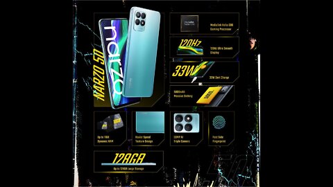 realme narzo 50 (Speed Blue, 4GB RAM+64GB Storage)