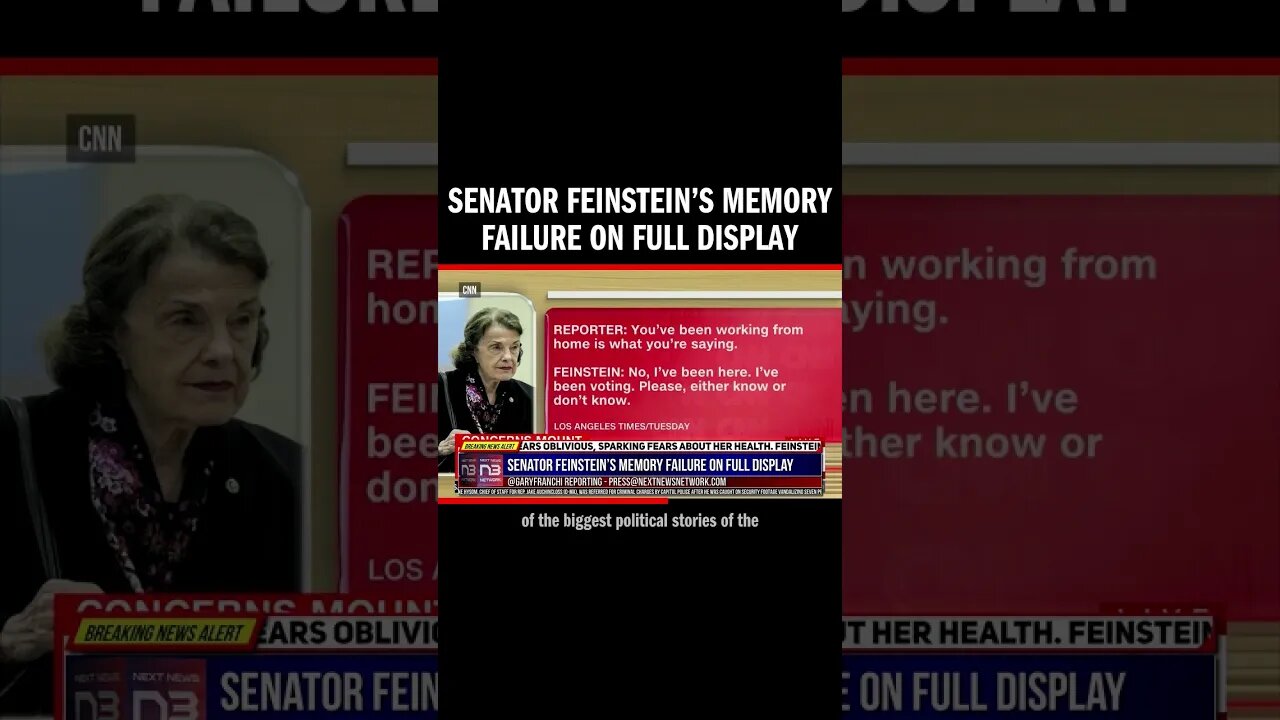 Senator Feinstein’s Memory Failure on FULL Display