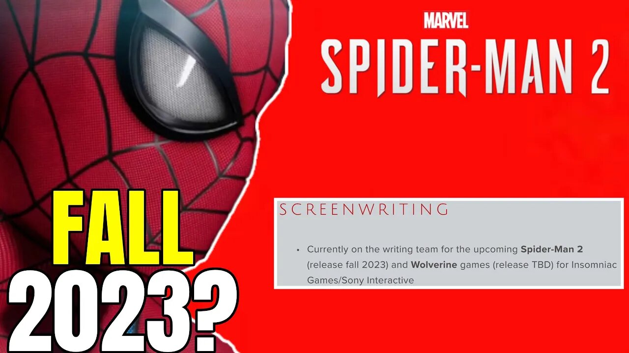 Marvel's Spider-Man 2 Releasing Fall 2023 - Writer's Website Confirms