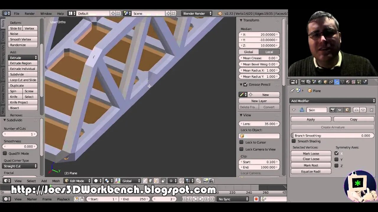 3D Printing a Game Mini part 1 - Blender Skin Modifier