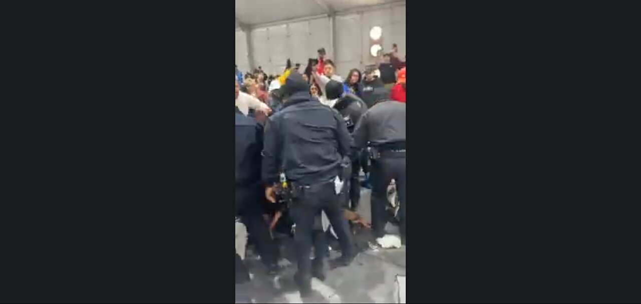 NYC Police Academy Migrant Camp Arrest