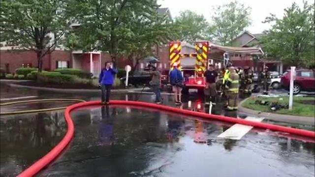 Crews Work At Scene Of Apartment Fire In Murfreesboro