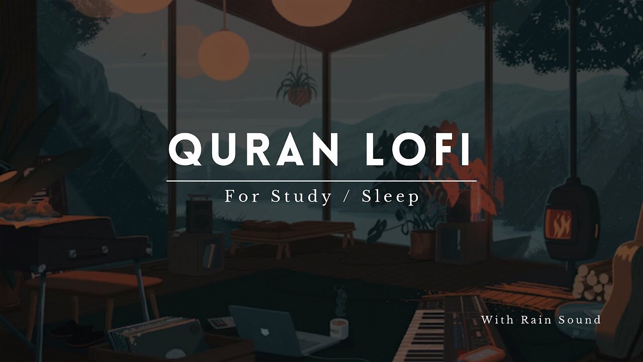 Quran For Sleep/Study Sessions - Relaxing Quran - Surah Abasa (With Rain Sound)