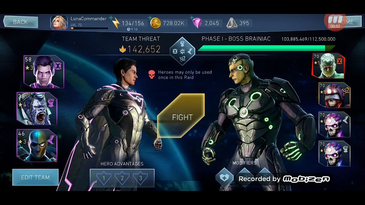 Deathstroke & Collector Superman team take on Raid 8 Boss Brainiac / Injustice 2 mobile